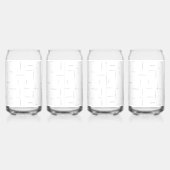 Minimalistische gepersonaliseerde mapset blikvorm glas (Links)