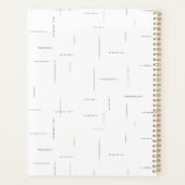 Minimalistische gepersonaliseerde mapset planner (Achterkant)