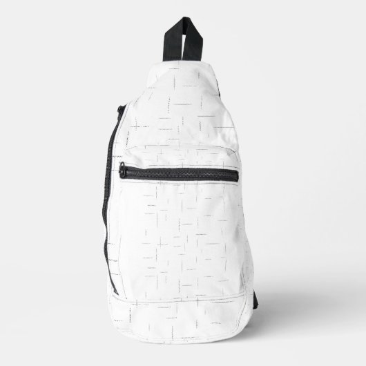 Minimalistische gepersonaliseerde mapset sling bag (Voorkant)