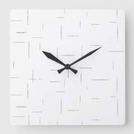 Minimalistische gepersonaliseerde mapset vierkante klok