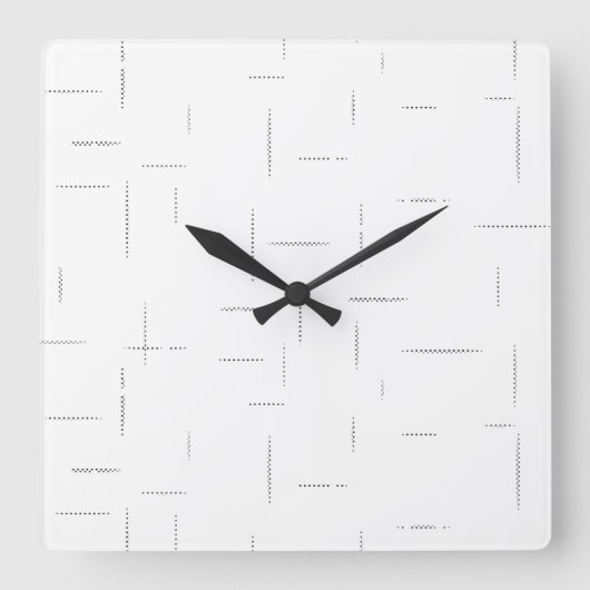 Minimalistische gepersonaliseerde mapset vierkante klok (Voorkant)