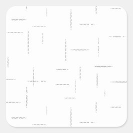 Minimalistische gepersonaliseerde mapset vierkante sticker