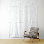 Minimalistische gepersonaliseerde mapset wandkleed (In situ)