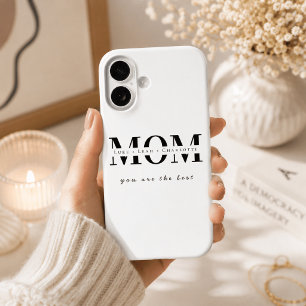 Minimalistische gepersonaliseerde moedersnaam tele iPhone 16 hoesje