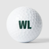 Minimalistische gepersonaliseerde monogram in smar golfballen (Voorkant)