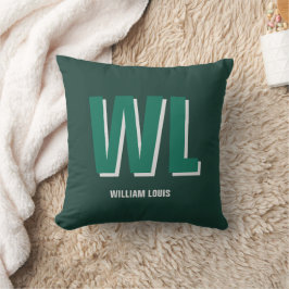 Minimalistische gepersonaliseerde monogram in smar kussen