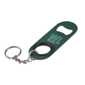 Minimalistische gepersonaliseerde monogram in smar mini flessenopener (Voorkant Gekanteld)