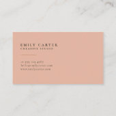 Minimalistische Gepersonaliseerde Monogram Moderne Visitekaartje (Achterkant)