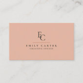 Minimalistische Gepersonaliseerde Monogram Moderne Visitekaartje (Voorkant)