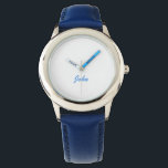Minimalistische gepersonaliseerde naam Boy Watch Horloge<br><div class="desc">Minimalistische gepersonaliseerde naam Boy Watch. U kunt uw eigen gepersonaliseerde fotohorloges creëer door een foto van uw computer toe te voegen,  of uw eigen naam of initiaal als monogram toevoegen. Perfect cadeau voor diegenen die op zoek zijn naar iets scherps en uniek.</div>