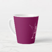 Minimalistische gepersonaliseerde naam initials  latte mok (Linkerhoek)
