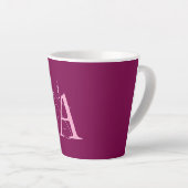 Minimalistische gepersonaliseerde naam initials  latte mok (Rechterhoek)