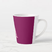 Minimalistische gepersonaliseerde naam initials  latte mok (Rechts)