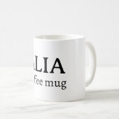Minimalistische gepersonaliseerde naam koffiemok (Voorkant rechts)