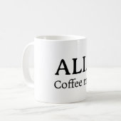 Minimalistische gepersonaliseerde naam koffiemok (Voorkant links)