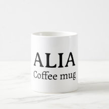 Minimalistische gepersonaliseerde naam koffiemok