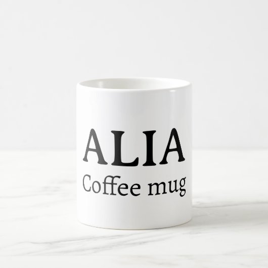 Minimalistische gepersonaliseerde naam koffiemok (Center)