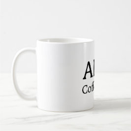 Minimalistische gepersonaliseerde naam koffiemok