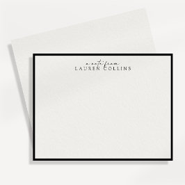 Minimalistische gepersonaliseerde notitiekaart met kaart
