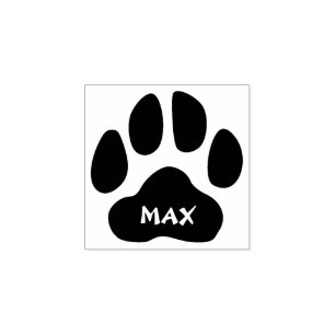 Minimalistische gepersonaliseerde paw print rubber rubberstempel