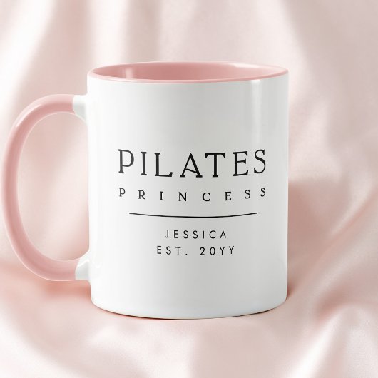 Minimalistische Gepersonaliseerde Roze Pilates Pri Mok