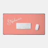 Minimalistische gepersonaliseerde scriptnaam Coral Bureaumat (Keyboard & Muis)