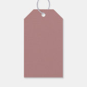 Minimalistische Gepersonaliseerde Stof Roze Dank J Cadeaulabel (Achterkant)