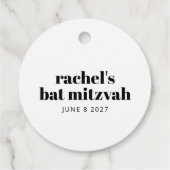 Minimalistische gepersonaliseerde zwarte witte vle bedankjes labels (Achterkant)