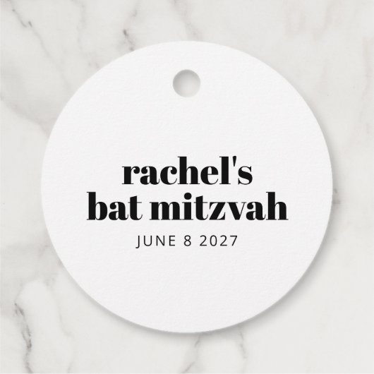 Minimalistische gepersonaliseerde zwarte witte vle bedankjes labels (Achterkant)