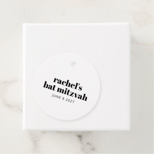 Minimalistische gepersonaliseerde zwarte witte vle bedankjes labels (In situ)