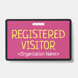 Minimalistische "GEREGISTREERDE BEZOEKER" Badge