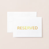 Minimalistische Gereserveerde Tafel Plaats Folie K Kaarten (Voorkant met envelop)