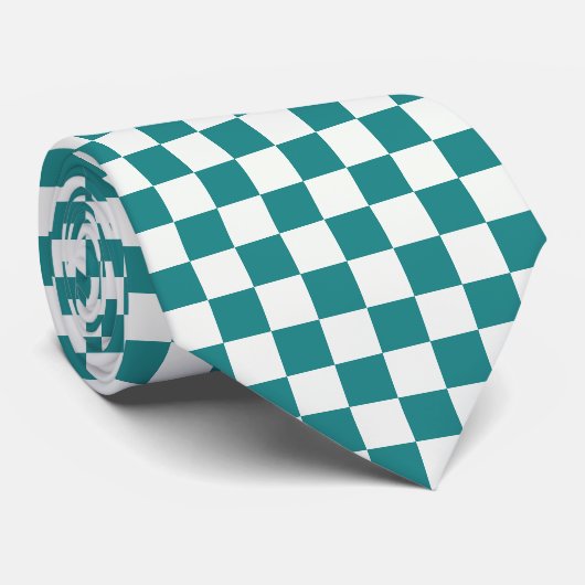 Minimalistische geruite Stropdas (Opgerold)