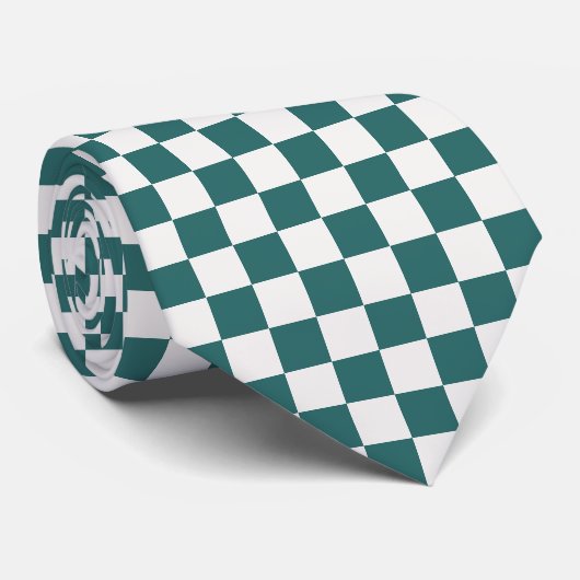 Minimalistische geruite Stropdas (Opgerold)