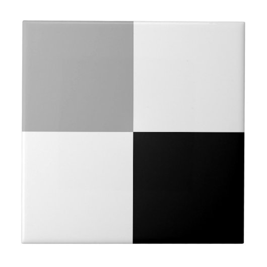 Minimalistische geruite vierkanten tegeltje (Voorkant)