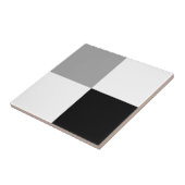 Minimalistische geruite vierkanten tegeltje (Zijkant)