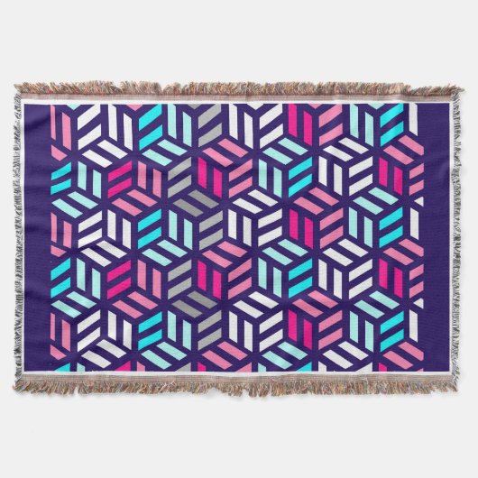 Minimalistische geruite vloerkleed | Modern raster Deken (Voorkant)