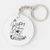 Minimalistische geschenken voor kleinzoon sleutelhanger (Achterkant)