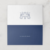 Minimalistische geschetste bruiloft diner nacht ge plaatskaartje (Buitenkant ongevouwen)