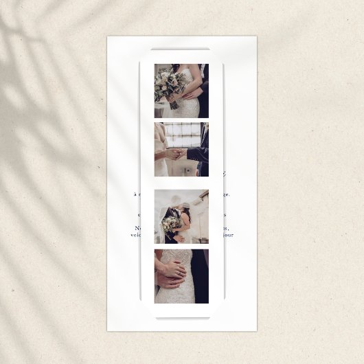 Minimalistische geschetste foto booth Bladwijzer h Bedankkaart