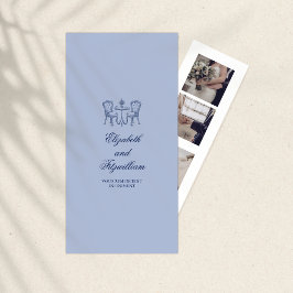 Minimalistische geschetste fotohokje bladwijzer ho bedankkaart