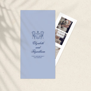 Minimalistische geschetste fotohokje bladwijzer ho bedankkaart