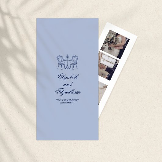 Minimalistische geschetste fotohokje bladwijzer ho bedankkaart