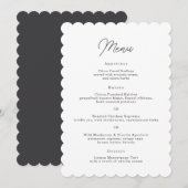 Minimalistische geschulpte script trouwmenu kaart (Voorkant / Achterkant)