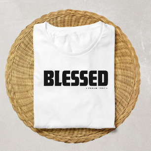 Minimalistische GESEGEND Psalm 119:1 Christelijk G T-shirt