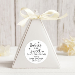 Minimalistische Geslacht Neutrale baby's zijn zoet Ronde Sticker