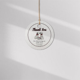Minimalistische Geslachtsneutrale Chic Dalmatiër  Bedankjes Labels