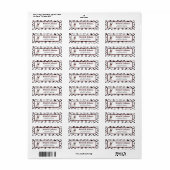 Minimalistische Geslachtsneutrale Chic Dalmatiër Etiket (Full Sheet)
