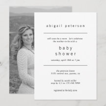 Minimalistische Geslachtsneutrale Foto Baby Shower