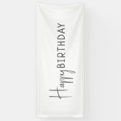 Minimalistische Geslachtsneutrale Gelukkige Verjaa Spandoek (Verticaal)